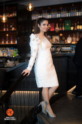 Bee Embelished One Shoulder Dress